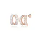 Baguette Design 925 Silver Stud Earrings Baguette Design 925 Silver Stud Earrings