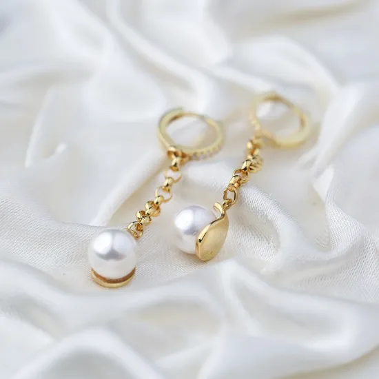 Dainty Pearl Charm Dangle Earrings Turkish Wholesale 925 Sterling Silver Jewellery Dainty Pearl Charm Dangle Earrings Turkish Wholesale 925 Sterling Silver Jewellery