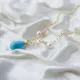 Stylish Drop Shape Turquoise Sterling Silver Pendant Stylish Drop Shape Turquoise Sterling Silver Pendant