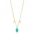 Stylish Drop Shape Turquoise Sterling Silver Pendant