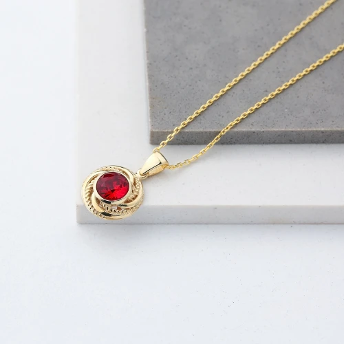 Traditional Round Ruby 925 Sterling Silver Pendant Traditional Round Ruby 925 Sterling Silver Pendant