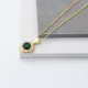 Round Emerald 925 Sterling Silver Pendant Round Emerald 925 Sterling Silver Pendant