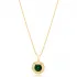 Round Emerald 925 Sterling Silver Pendant