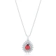 Drop Shape Ruby 925 Sterling Silver Pendant