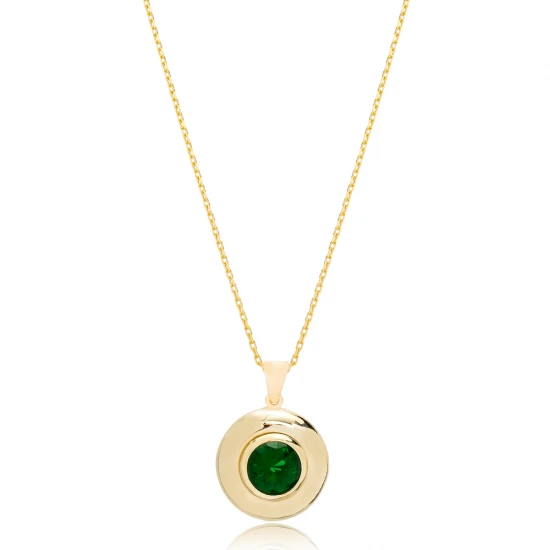 Minimalistic Emerald 925 Sterling Silver Pendant Minimalistic Emerald 925 Sterling Silver Pendant