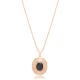 Geometric Ornament Oval Onyx Sterling Silver Pendant Geometric Ornament Oval Onyx Sterling Silver Pendant