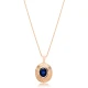 Leaf Ornament Deep Blue Sapphire 925 Silver Pendant Leaf Ornament Deep Blue Sapphire 925 Silver Pendant