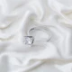 Four Heart Claw Solitaire Engagement 925 Silver Ring Four Heart Claw Solitaire Engagement 925 Silver Ring
