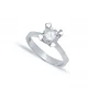 Four Heart Claw Solitaire Engagement 925 Silver Ring Four Heart Claw Solitaire Engagement 925 Silver Ring