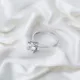 Four Claw Classic Solitaire Engagement 925 Silver Ring Four Claw Classic Solitaire Engagement 925 Silver Ring
