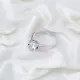 Six Claw Solitaire Engagement 925 Sterling Silver Ring