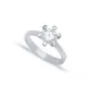 Six Claw Solitaire Engagement 925 Sterling Silver Ring