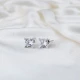 Four Oval Claw CZ 925 Sterling Silver Earrings Four Oval Claw CZ 925 Sterling Silver Earrings