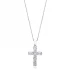 Cross Mini Oval Cut 925 Sterling Silver Pendant
