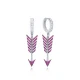 Ruby Arrow Dangle 925 Sterling Silver Earrings Ruby Arrow Dangle 925 Sterling Silver Earrings