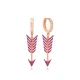 Ruby Arrow Dangle 925 Sterling Silver Earrings Ruby Arrow Dangle 925 Sterling Silver Earrings