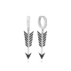 Black CZ Arrow Dangle 925 Sterling Silver Earrings Black CZ Arrow Dangle 925 Sterling Silver Earrings