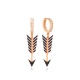 Black CZ Arrow Dangle 925 Sterling Silver Earrings Black CZ Arrow Dangle 925 Sterling Silver Earrings
