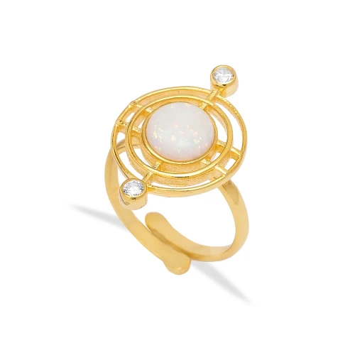 Turkish Opal Round 925 Sterling Silver Ring