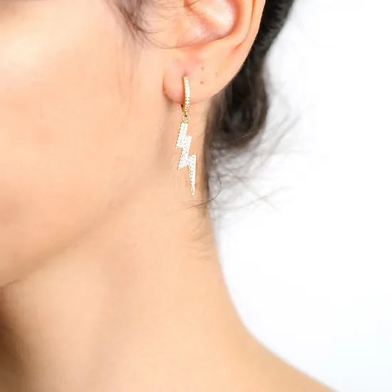 Lightning Design Earrings Sterling Silver Jewelry Lightning Design Earrings Sterling Silver Jewelry