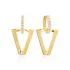 Geometric 14mm 925 Sterling Silver Earrings