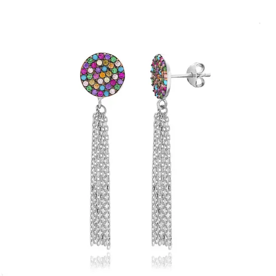 Mix Round Tassel Earring Mix Round Tassel Earring