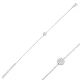Clear Round Halo Chain CZ 925 Sterling Silver Bracelet Clear Round Halo Chain CZ 925 Sterling Silver Bracelet