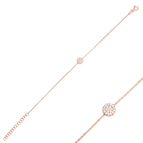 Clear Round Halo Chain CZ 925 Sterling Silver Bracelet Clear Round Halo Chain CZ 925 Sterling Silver Bracelet