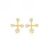 CZ Cross Constellation 925 Sterling Silver Earrings