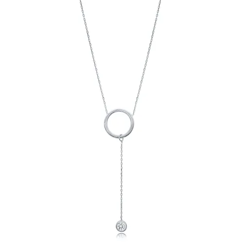 Round Shape 925 Sterling Silver Necklace Round Shape 925 Sterling Silver Necklace