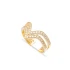 Two Bar Irregular Adjustable Open Sterling Silver Ring