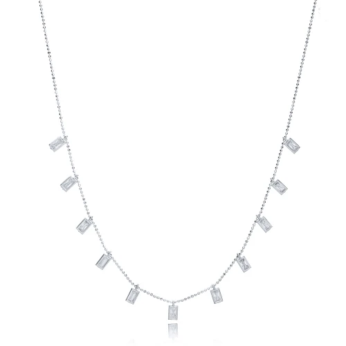 Turkish Rectangle 925 Sterling Silver Necklace