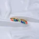 Mix Color Neon Enamel 925 Sterling Silver Earrings