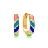 Mix Color Neon Enamel 925 Sterling Silver Earrings