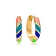 Mix Color Neon Enamel 925 Sterling Silver Earrings