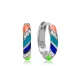 Mix Color Neon Enamel 925 Sterling Silver Earrings