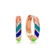 Mix Color Neon Enamel 925 Sterling Silver Earrings