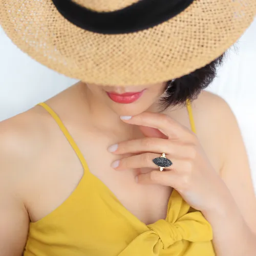 Turkish Black CZ Snake 925 Sterling Silver Ring