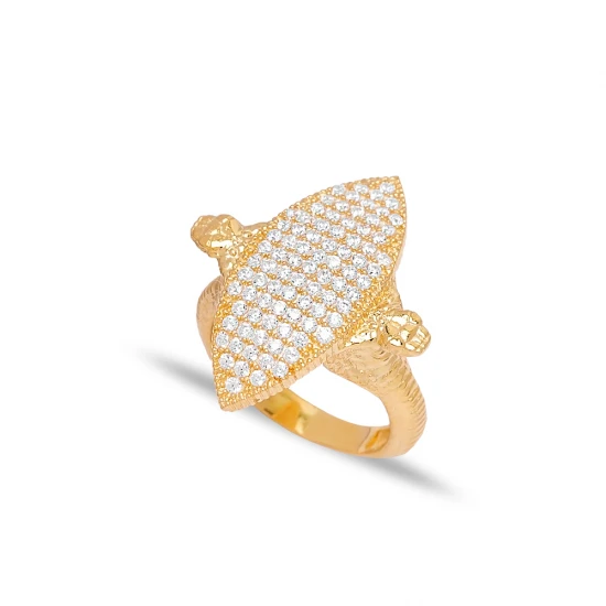 Handcrafted CZ Snake 925 Sterling Silver Ring - Sade 925 Silver Jewelry