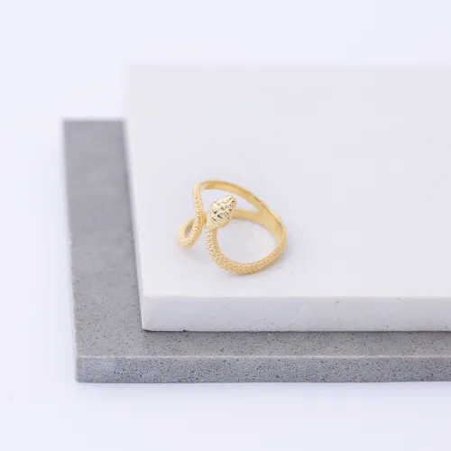 Snake Shaped Adjustable 925 Sterling Silver Ring