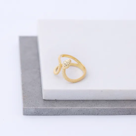 Snake Shaped Adjustable 925 Sterling Silver Ring