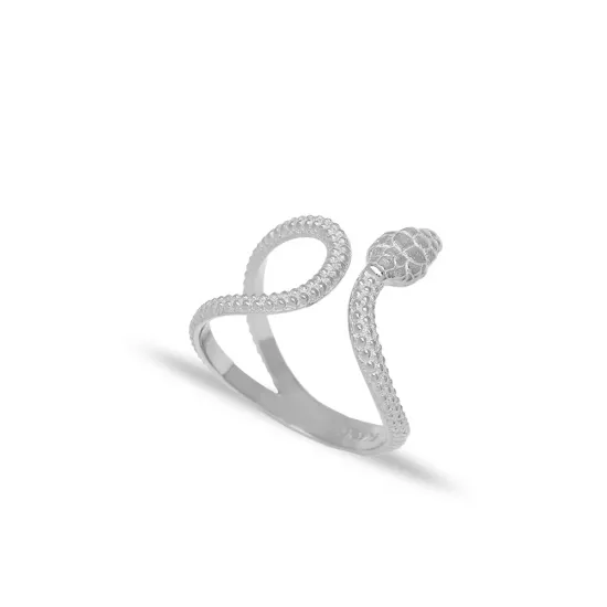 Snake Shaped Adjustable 925 Sterling Silver Ring