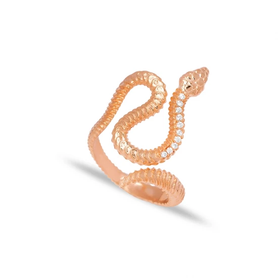 Snake Shaped CZ Adjustable 925 Sterling Silver Ring Snake Shaped CZ Adjustable 925 Sterling Silver Ring