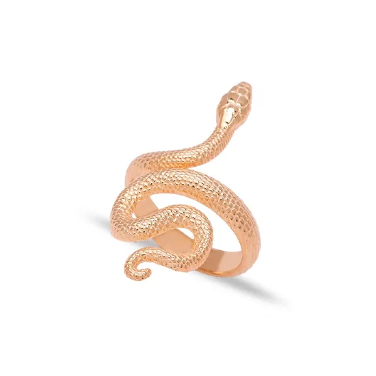 925 Sterling Silver Snake Adjustable Ring