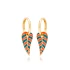 Leaf Enameled 925 Sterling Silver Earrings