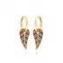 Leaf Enameled 925 Sterling Silver Earrings