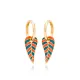 Leaf Enameled 925 Sterling Silver Earrings