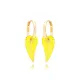 Neon Yellow Enamel Leaf 925 Sterling Silver Earrings Neon Yellow Enamel Leaf 925 Sterling Silver Earrings