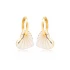 Heart White Enamel 925 Sterling Silver Earrings