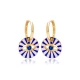 Sapphire Enameled Eye 925 Sterling Silver Earrings Sapphire Enameled Eye 925 Sterling Silver Earrings